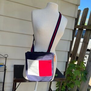 Tommy Hilfiger Flag Canvas Crossbody Bag Preppy 90s Americana Mini Tote